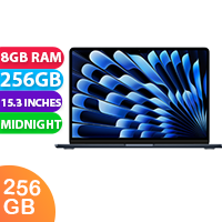 New Apple MacBook Air MRYU3 M3 15" 8GB RAM 256GB Midnight (1 YEAR AU WARRANTY + PRIORITY DELIVERY)