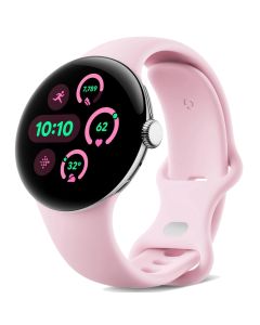 Google Pixel Watch Series 3 (41mm, Polished Silver Aluminum Case / Rose Quartz Active Band) - Brand New