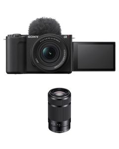 Sony ZV-E10 Mark II Mirrorless Camera with 16-50mm and 55-210mm Lenses Kit (Black) - Brand New