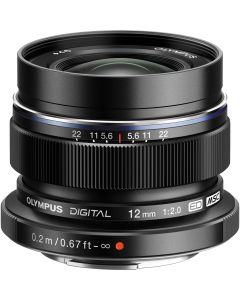 Olympus M.ZUIKO DIGITAL ED 12mm f2.0 Lens Black - Brand New